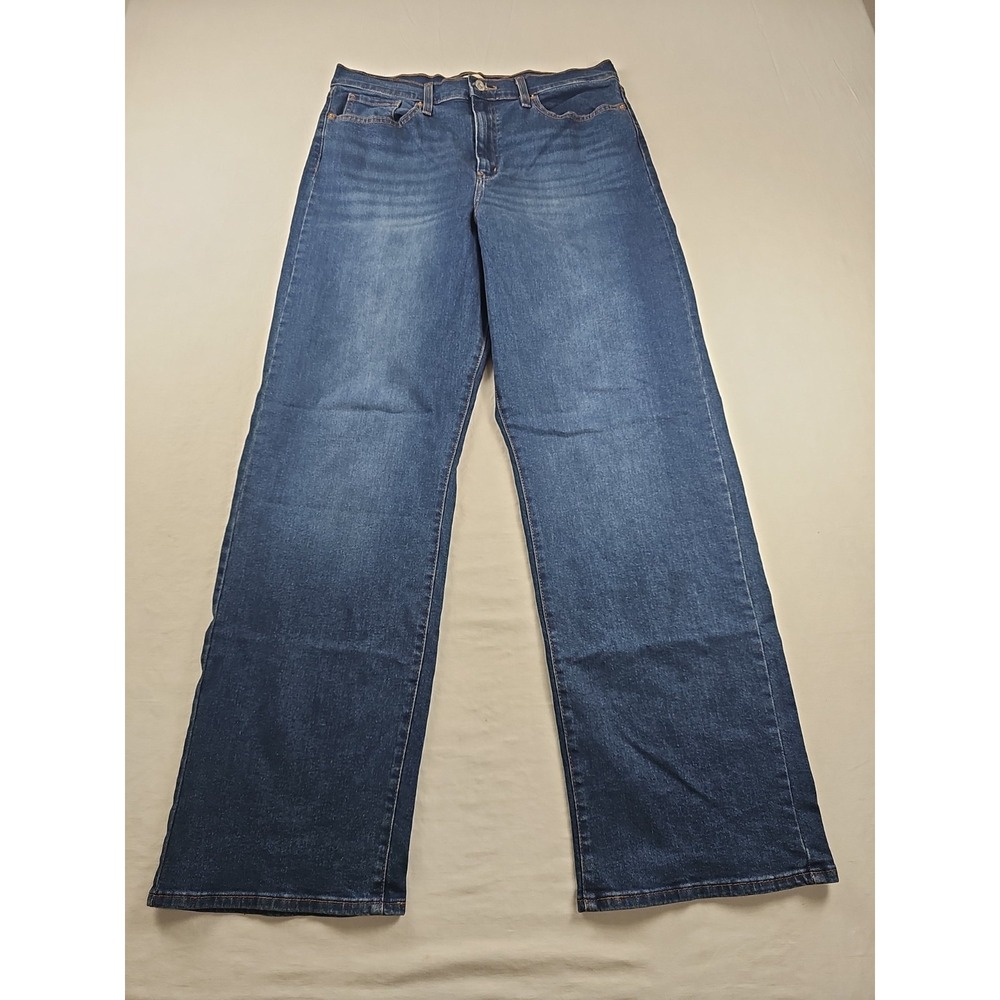 Levi Strauss Women's Size 12 Dark Wash Heritage High Rise Loose Straight Jeans